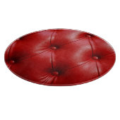 Rotes Leder: Eleganz der Stilelemente. Schneidebrett (Ecke)