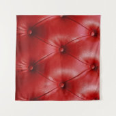 Rotes Leder: Eleganz der Stilelemente. Wandteppich (Vorderseite (Horizontal))