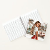 Rotes Leder Glam Girl Spiral Notizbuch (Innenseite)