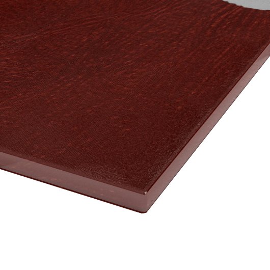 Rotes Leder, Lederhintergrund, Ihr Name Schneidebrett (Ecke)