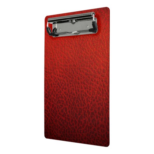 Rotes Leder Mini Klemmbrett (Gewinkelt2)