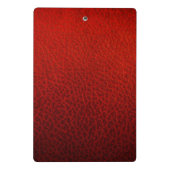 Rotes Leder Mini Klemmbrett (Rückseite)