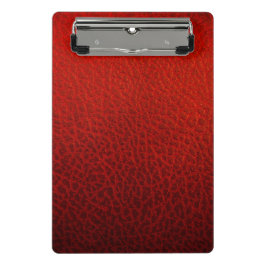 Rotes Leder Mini Klemmbrett