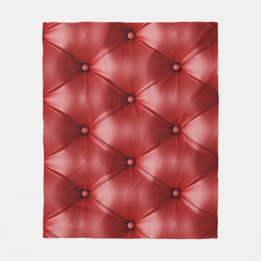 Rotes Leder: Nahtlose Textur Elegance Fleecedecke (Vorderseite)