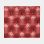 Rotes Leder: Nahtlose Textur Elegance Fleecedecke (Vorderseite (Horizontal))