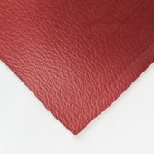 Rotes Leder: Nahtlose Textur Elegance Fleecedecke (Ecke)
