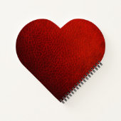 Rotes Leder Notizblock (Rückseite)