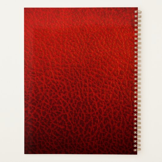 Rotes Leder Planer (Rückseite)