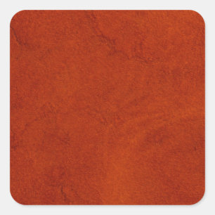 Rotes Leder Quadratischer Aufkleber