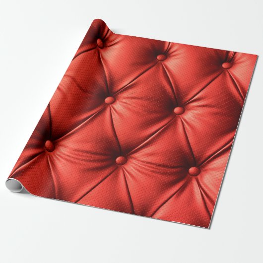 Rotes Leder, Textur Geschenkpapier (Ungerollt)