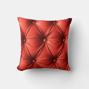 Rotes Leder, Textur Kissen