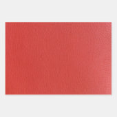 Rotes Leder Textur Kissen Geschenkpapier Set (Vorderseite 2)