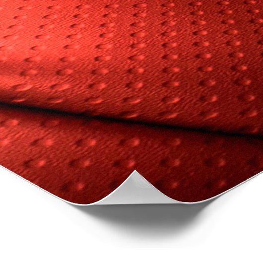 Rotes Leder, Textur Poster (Ecke)