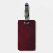 Rotes Leder und gebürstetes Stahl Gepäckanhänger (Rückseite vertikal)