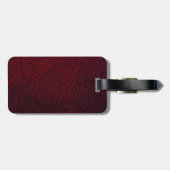 Rotes Leder und gebürstetes Stahl Gepäckanhänger (Rückseite horizontal)