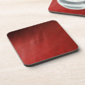 rotes Lederdesign Untersetzer (Linke Seite)
