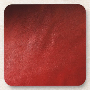 rotes Lederdesign Untersetzer