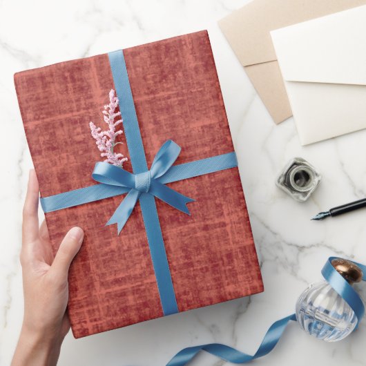 Rotes Leinen Geschenkpapier (Schenken)