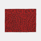 Rotes Leoparddruckmuster Fleecedecke (Vorderseite (Horizontal))