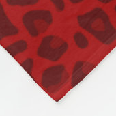 Rotes Leoparddruckmuster Fleecedecke (Ecke)