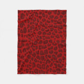 Rotes Leoparddruckmuster Fleecedecke (Vorderseite)