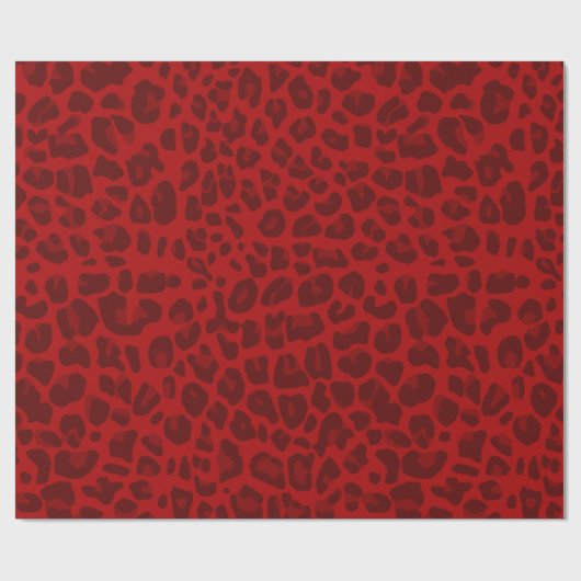 Rotes Leoparddruckmuster Geschenkpapier (Flach)