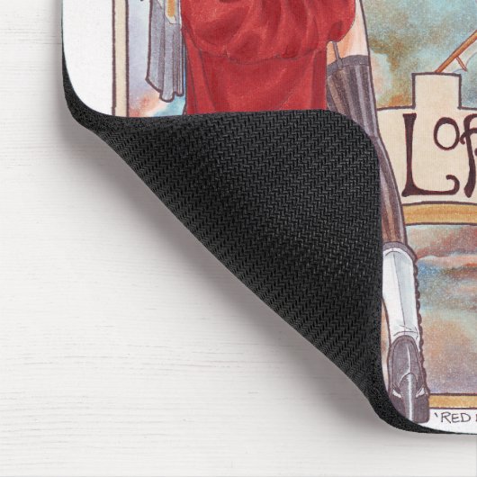 Rotes Licht-Flüge mousepad (Ecke)