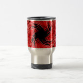 rotes Lichtspurmuster Reisebecher (Mittel)