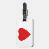 Rotes Liebe-Herz Gepäckanhänger (Vorderseite vertikal)