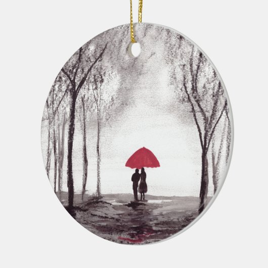 Rotes Liebe Keramikornament (Links)