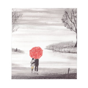 Rotes Liebe Notizblock