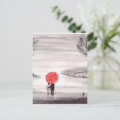 Rotes Liebe Postkarte (Stehend Vorderseite)