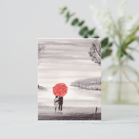 Rotes Liebe Postkarte (Stehend Vorderseite)