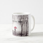 Rotes Liebe rund um die Uhr Kaffeetasse (VorderseiteRechts)