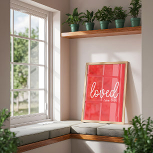 Rotes Liebesglauben-Zitat minimalistisch Poster