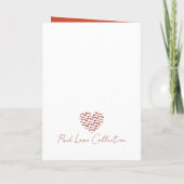 Rotes Liebesherzkarten Karte (Rückseite)