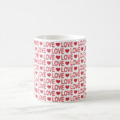 Rotes Liebesmuster-Kaffeetasse Kaffeetasse (Mittel)