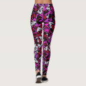 Rotes Lila Dreiecksmuster Leggings (Rückseite)
