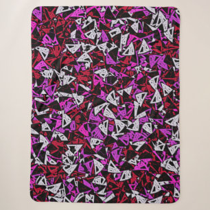 Rotes Lila Dreiecksmuster Sherpadecke