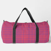 Rotes lila Karomuster groß Duffle Bag (Vorderseite)