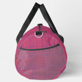 Rotes lila Karomuster groß Duffle Bag (Rechts)