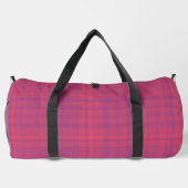 Rotes lila Karomuster groß Duffle Bag (Rückseite)
