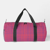 Rotes lila Karomuster Klein Duffle Bag (Rückseite)