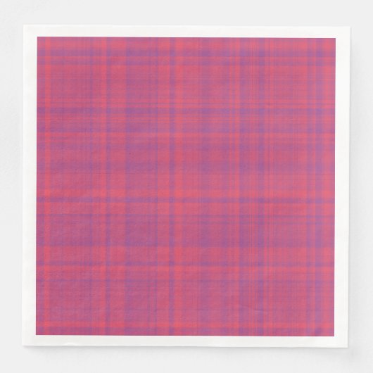 Rotes Lila Karomuster Serviette (Vorderseite)