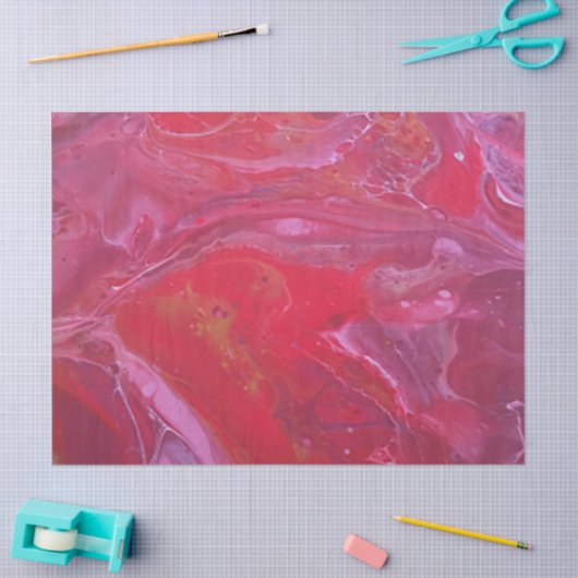 Rotes Lila Kupfer Abstrakte Decoupage Seidenpapier (Basteln)