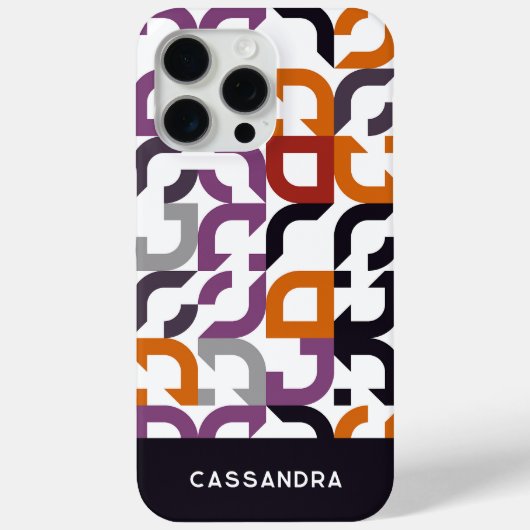 Rotes Lila Orange Schwarzes Mittelalter Kunstmuste Case-Mate iPhone Hülle (Rückseite)