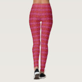 Rotes Lila orangefarbenes Rosa Art Deco Leggings (Rückseite)