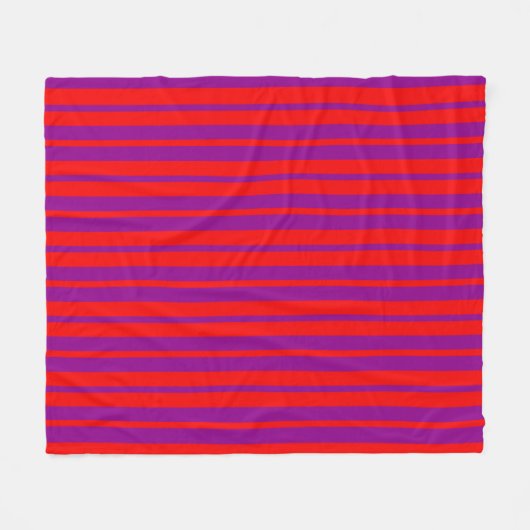 Rotes Lila Stilmuster Muster Fleecedecke (Vorderseite (Horizontal))