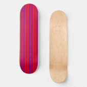 Rotes Lila Stilmuster Muster Skateboard (Vorderseite)