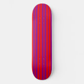 Rotes Lila Stilmuster Muster Skateboard (Vorderseite)
